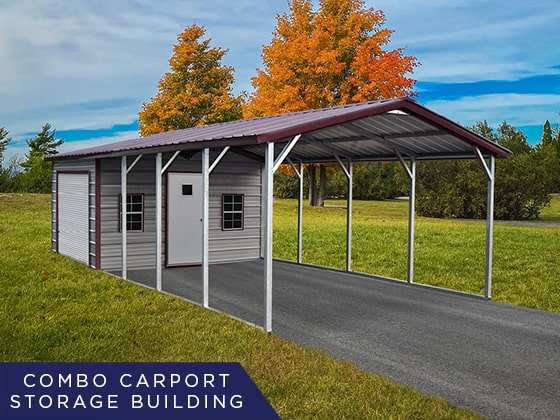 Combination Carport Storage Building In Austin TX